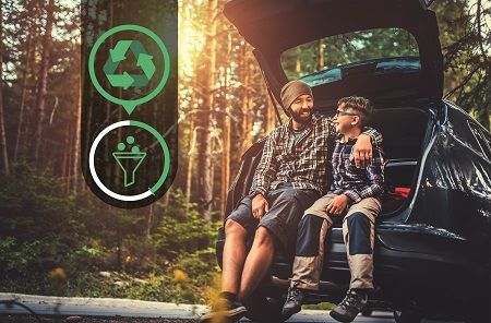 Recycled materials for exterior auto applications