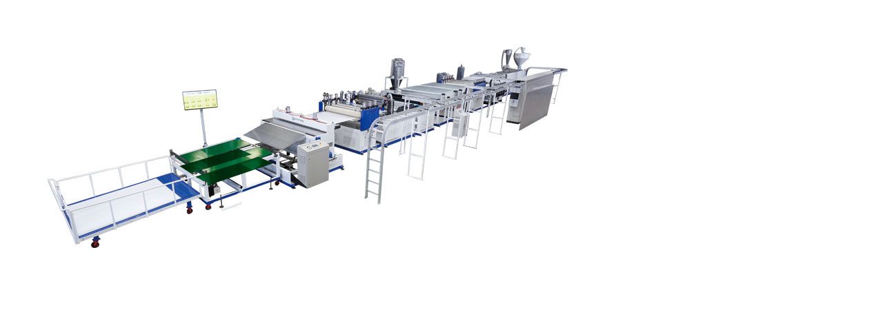 Hollow profile sheet extrusion line