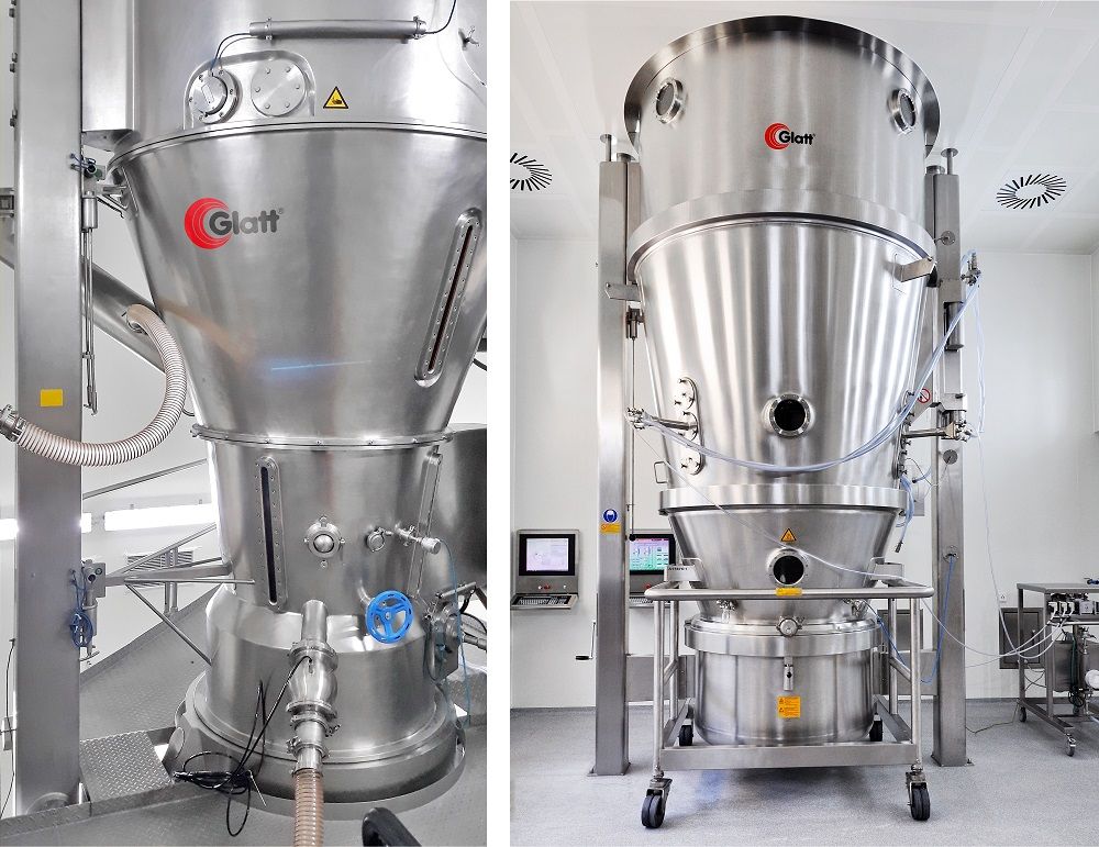 Fluid bed options for solvent-based processes and products requiring Kosher and Halal conditions