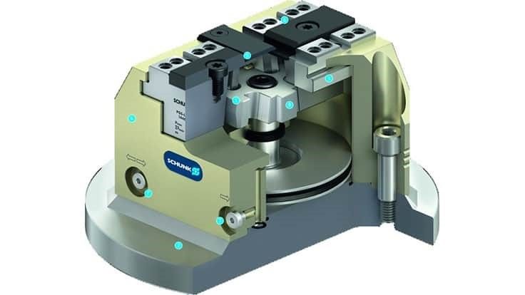 Schunk's Tandem PGS3 pneumatic clamping vise