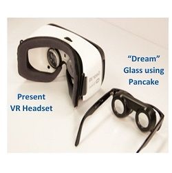Unique all-plastic Pancake optics for OLED display
