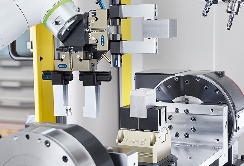 Gripping and clamping from a single source