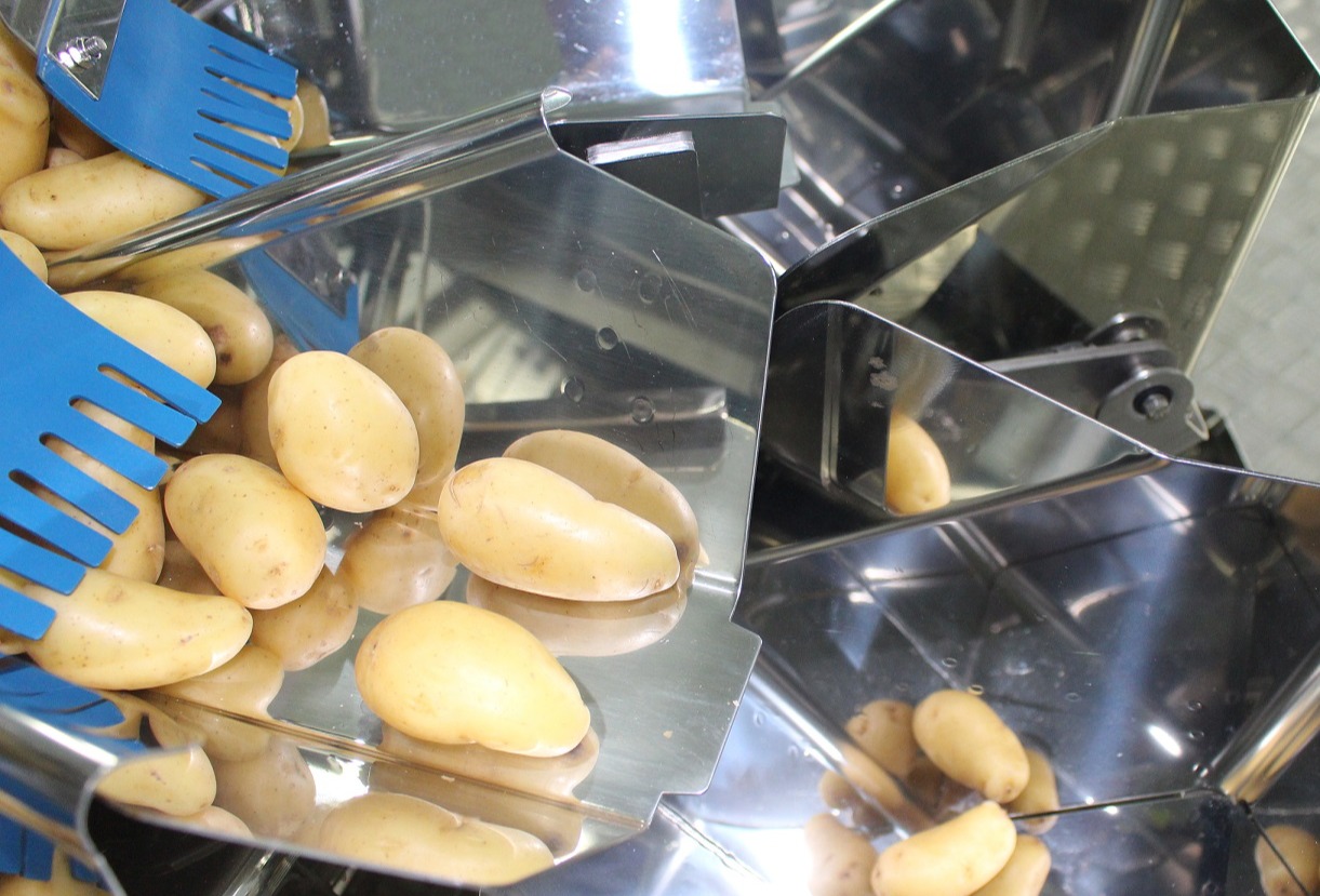 Ishida's gentle handling multihead weigher helps preserve potato perfection