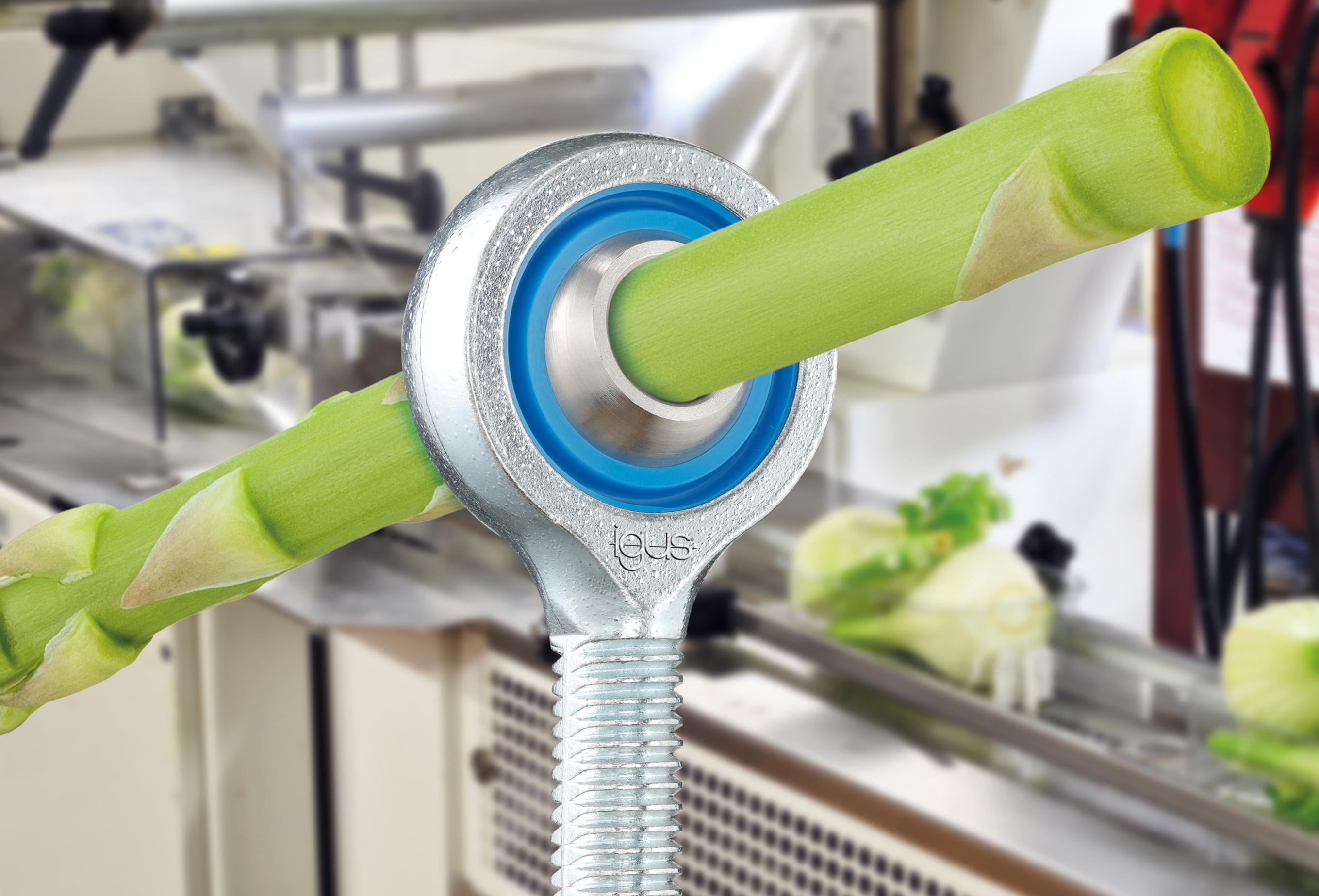 Lubrication-free rod ends: plastic-metal hybrid for higher loads in the food sector