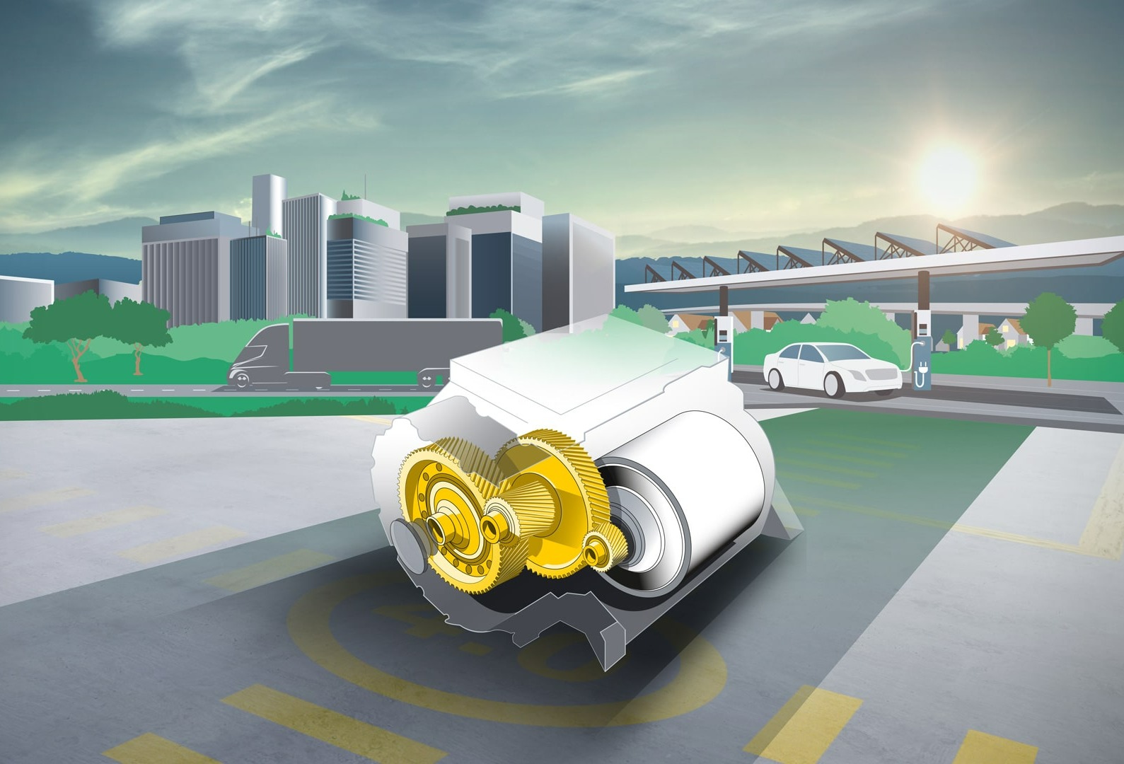 Gear solutions for e-mobility