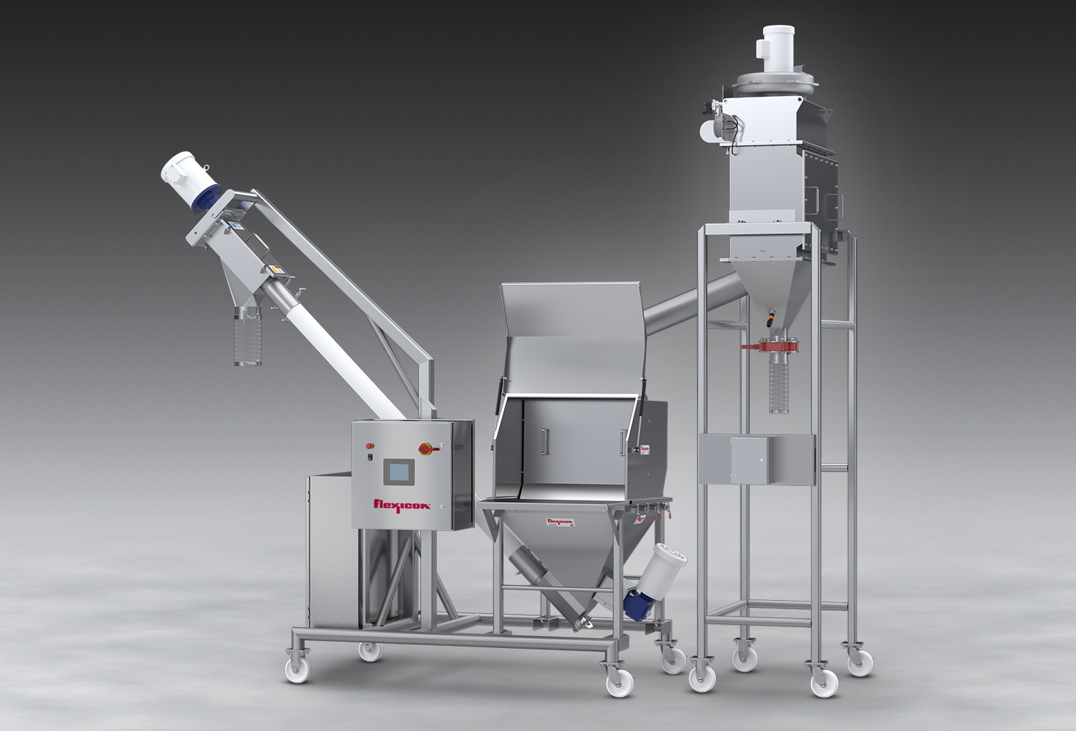 Portable 3-A dairy dumping-conveying system