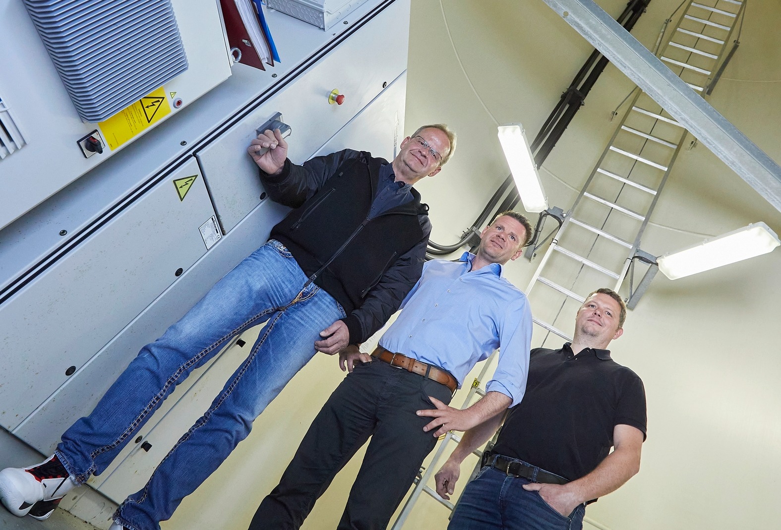 Two wind turbines supply electricity for company's own use